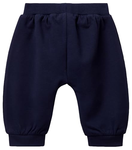 Benetton Pantaloni Tuta Bimbo Felpa Cotone Organico Vita Elastica
