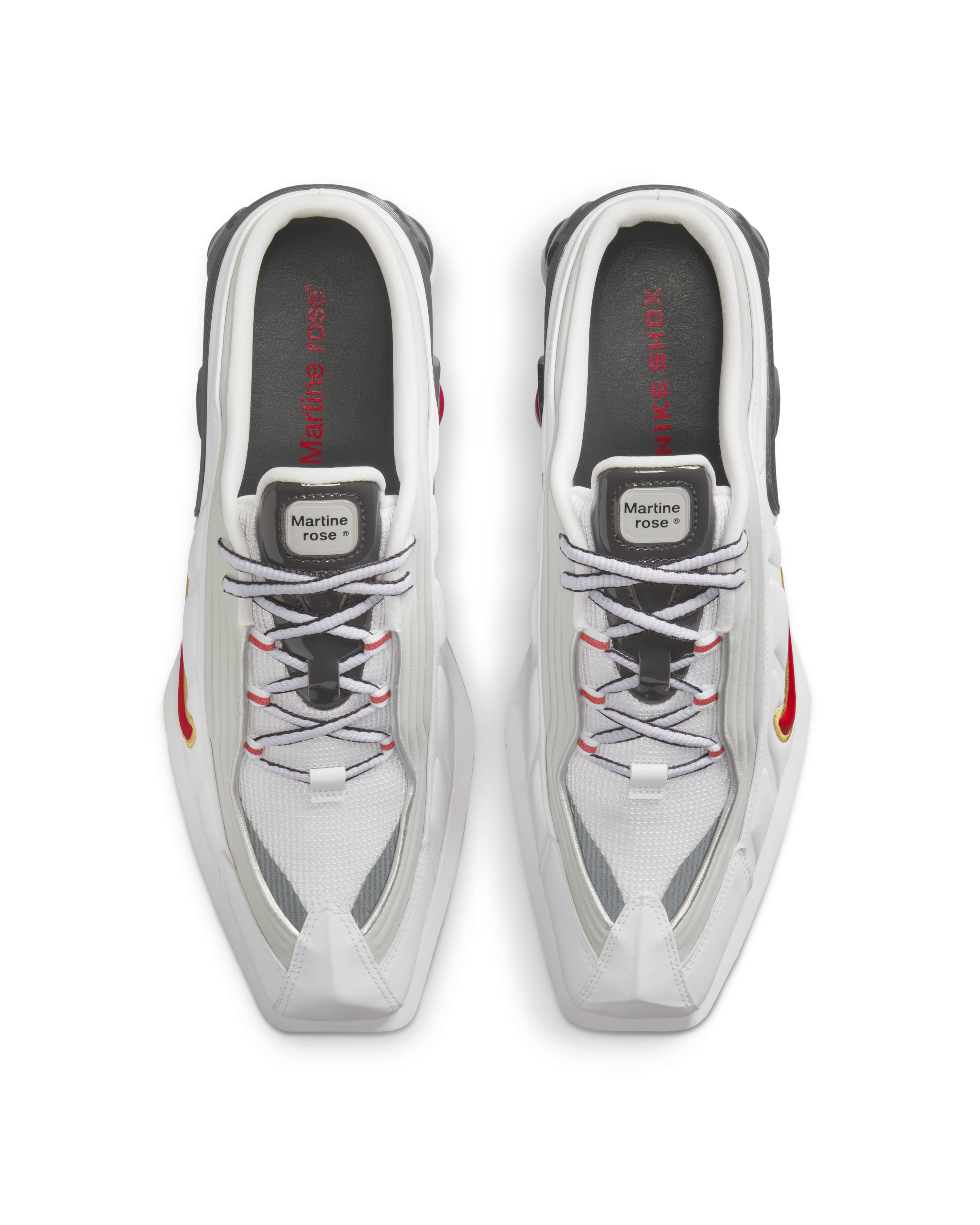 Martine Rose MR4 Shox mule White Multi suola Shox