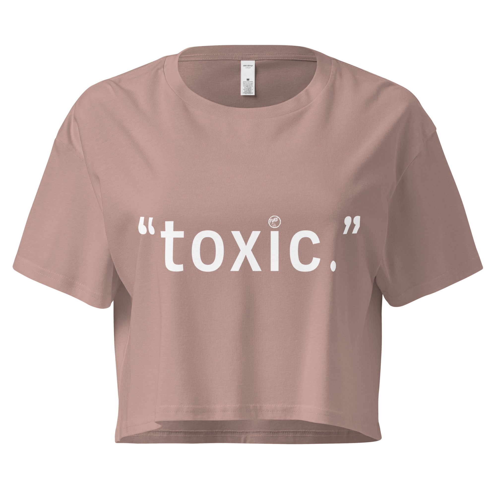 Pure Trash Womens T-Shirts toxic. crop top donna cotone nero