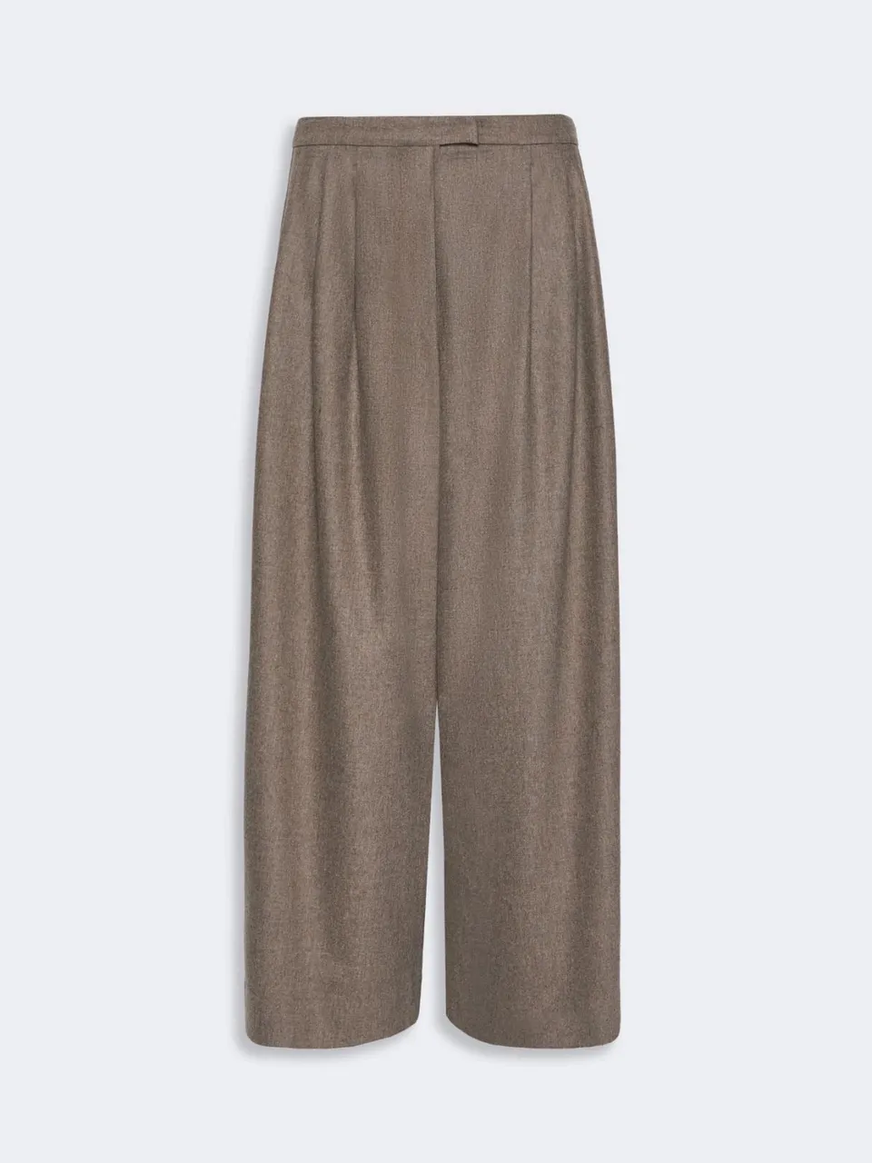 S Max Mara Panfilo Pantalone Tortora Donna Flanella Lana
