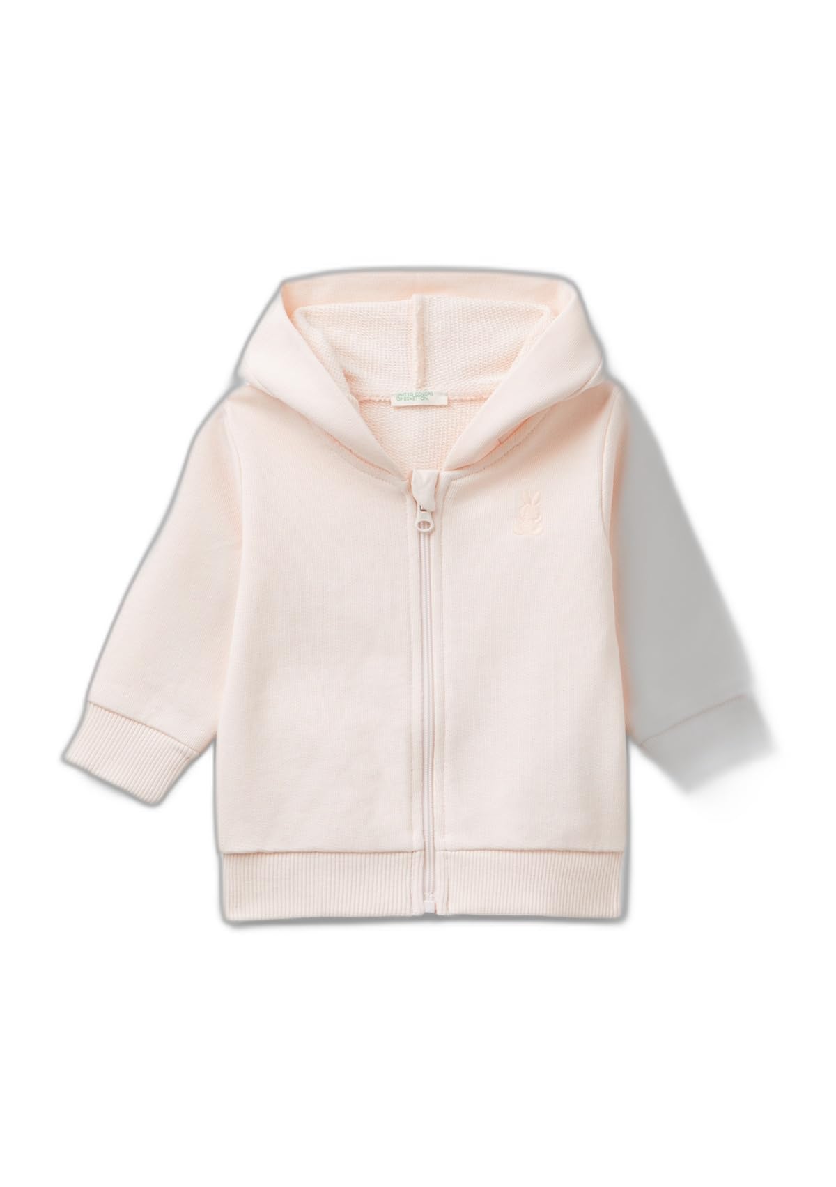 Benetton Felpe 3j70a5017 Cardigan Zip Cappuccio Rosa