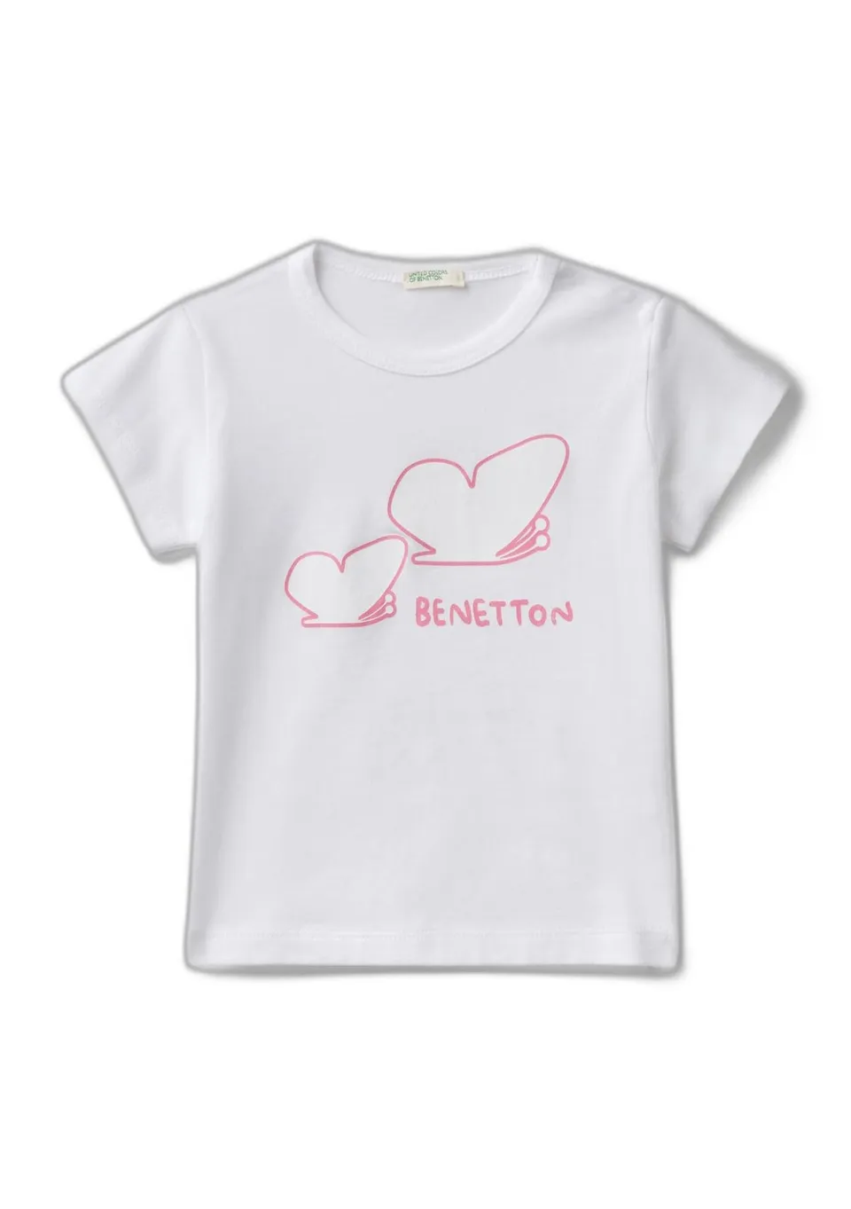 Benetton Baby T-Shirt 50 Bianco Cotone Grafica