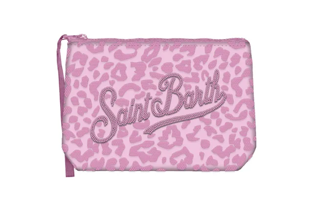 MC2 Saint Barth Aline Strass 09239L Pochette Leopard Rosa