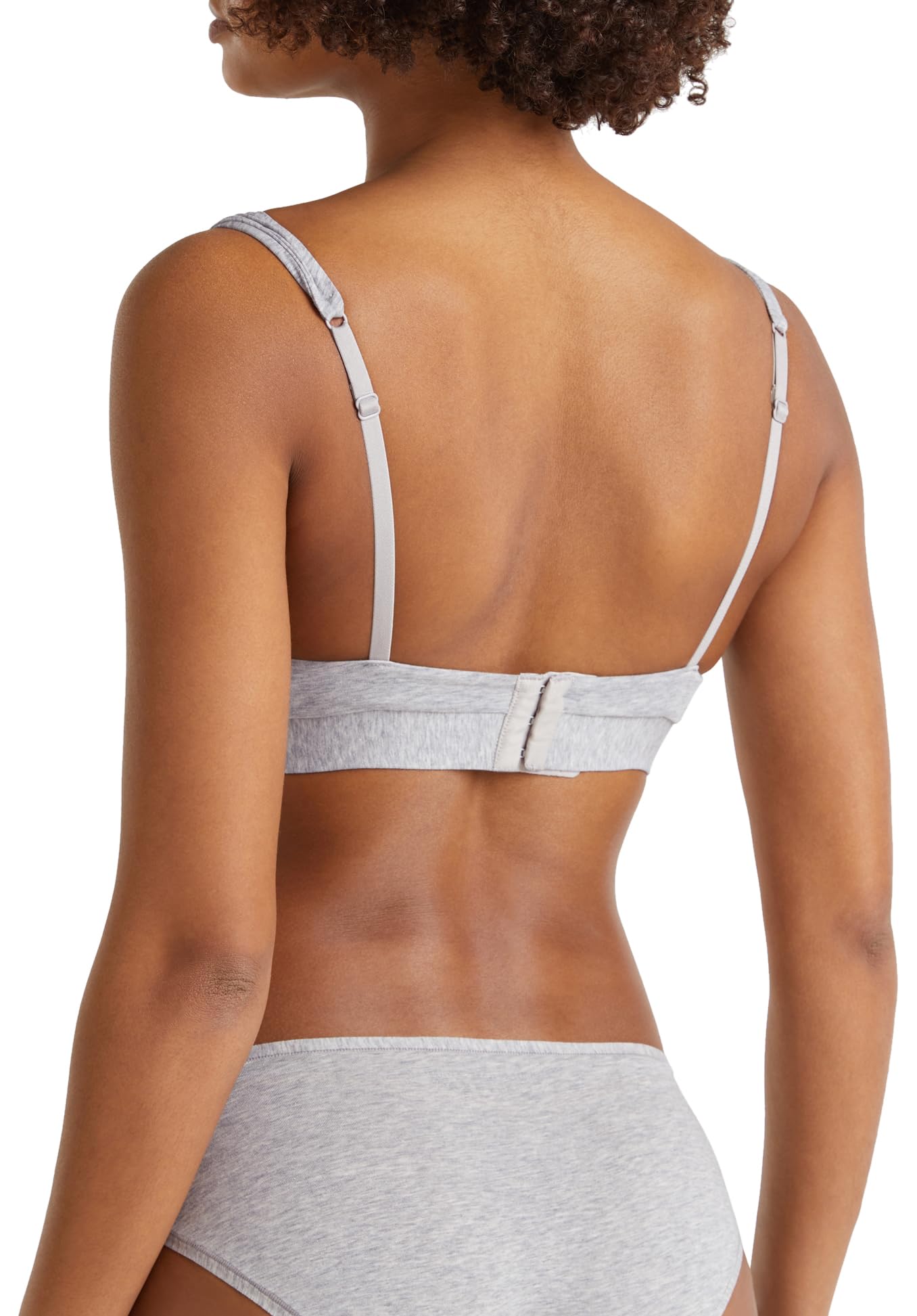Benetton Intimo Triangolo Vela Reggiseno Grigio Melange Cotone