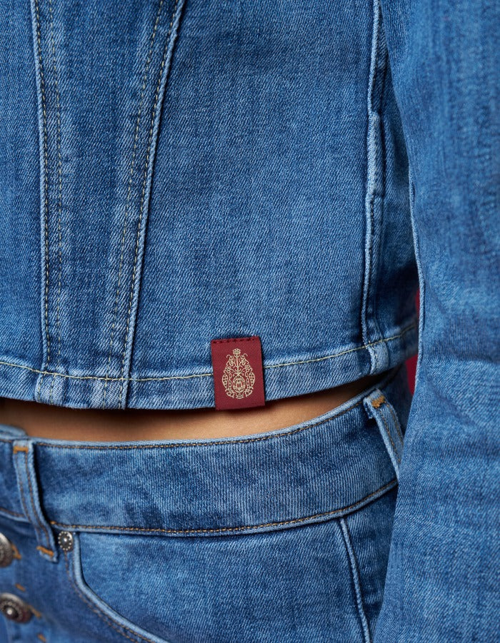 Dondup DJ894 DS0397D Giacca Denim Stretch Blu 38