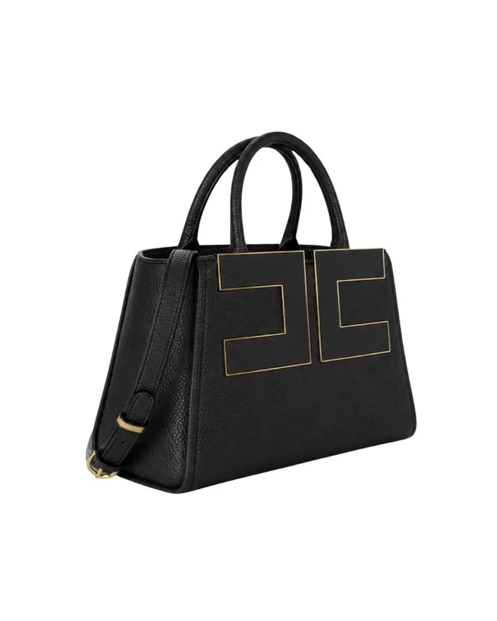 Elisabetta Franchi BS06A66E2 Borsa Tote Nera Ecopelle
