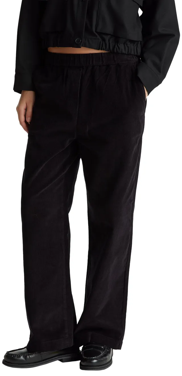 Benetton 494bdf0a7 Pantaloni Donna Neri Velluto
