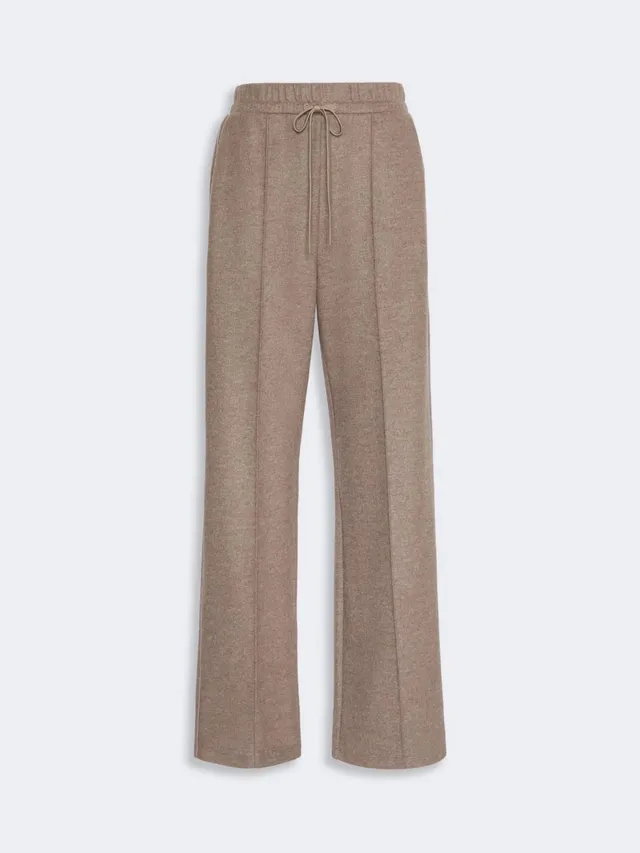 Weekend Max Mara Tenda Pantalone Marron Glacè Misto Lana