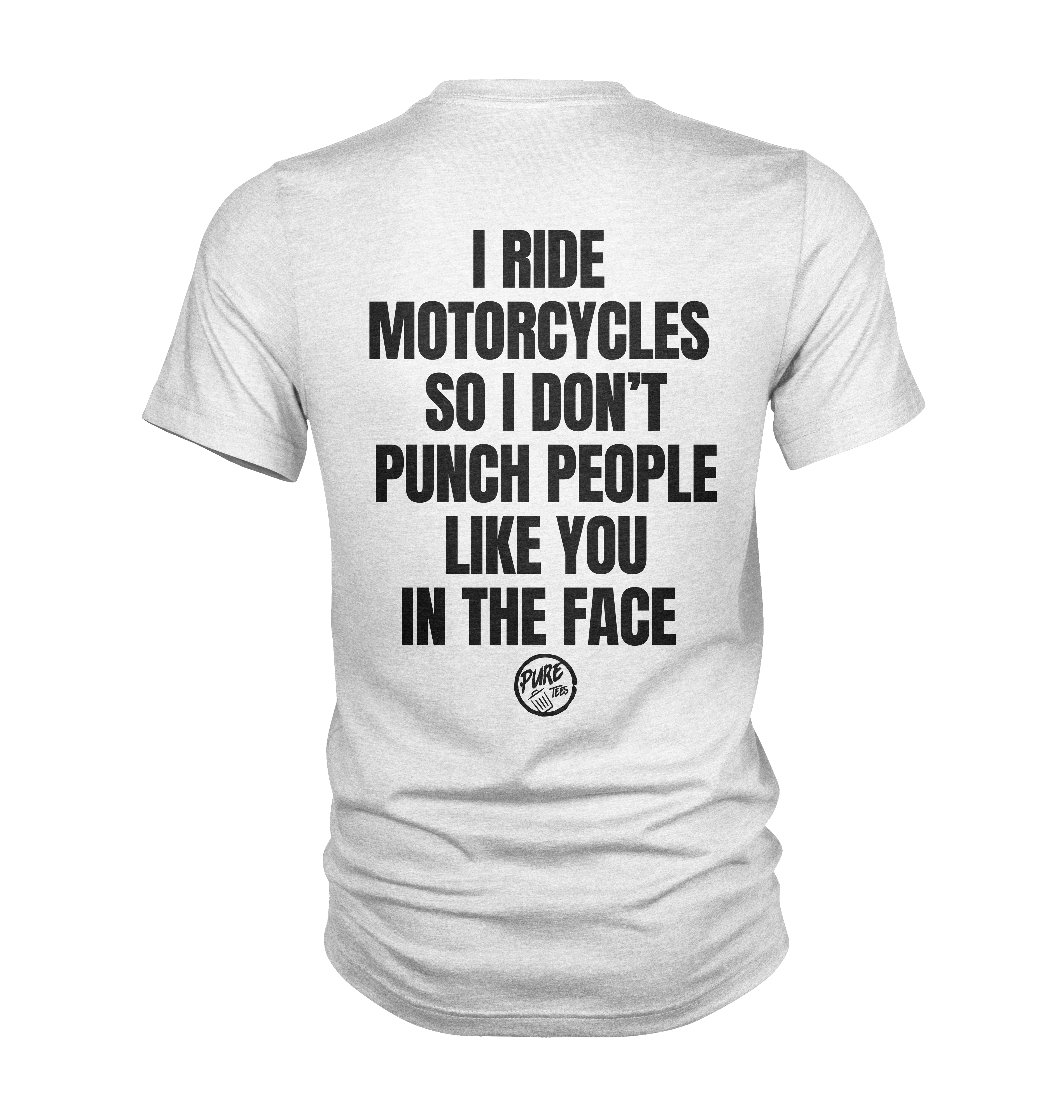 Pure Trash I ride motorcycles maglietta uomo oliva