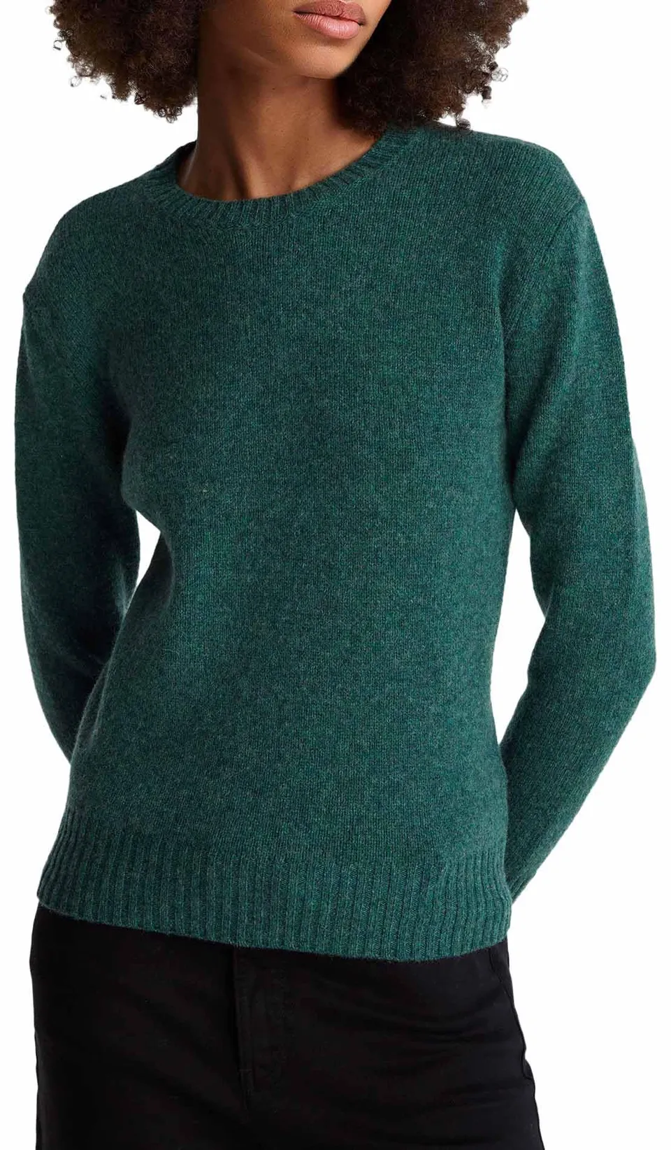 Benetton Maglieria Maglia Donna Girocollo Regular Tinta Unita