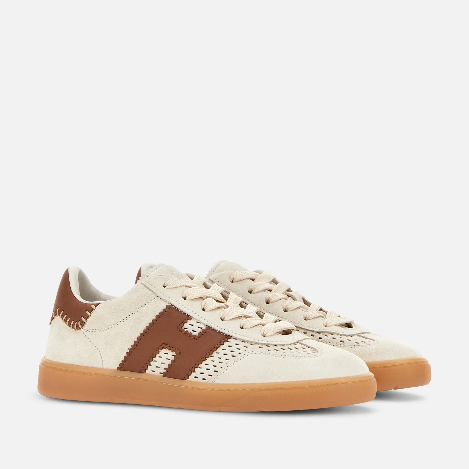 Hogan Cool HXW6470 Sneakers Beige Marrone camoscio