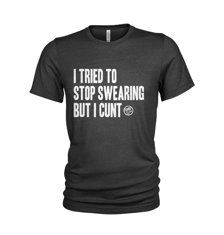 Pure Trash I Tried To Stop Swearing Maglietta Uomo Triblend