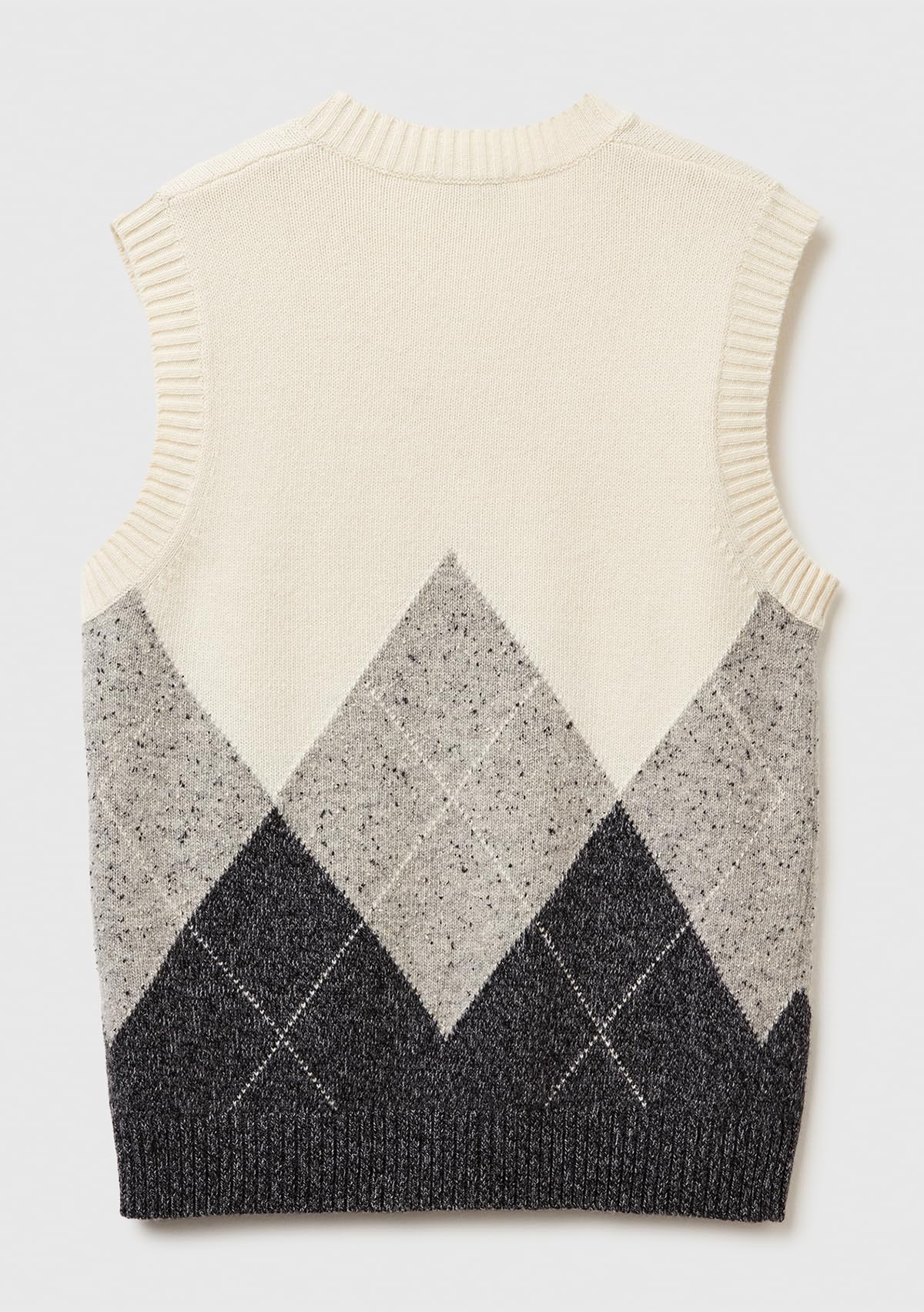 Benetton 1ngvk401j Gilet Uomo XS Maglia Rombi Regular