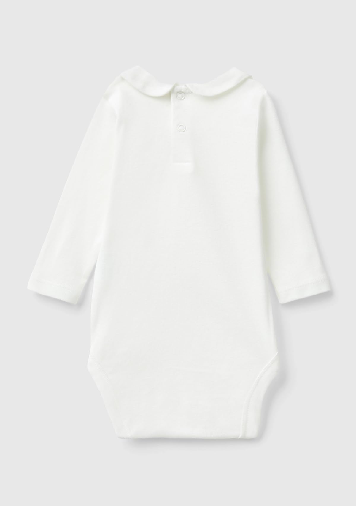Benetton Maglieria Body Bimbo Bianco 50 Cotone Manica Lunga