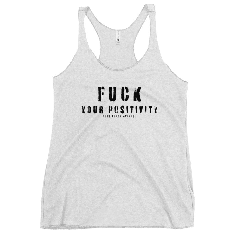 Pure Trash Fuck Your Positivity canotta viola donna