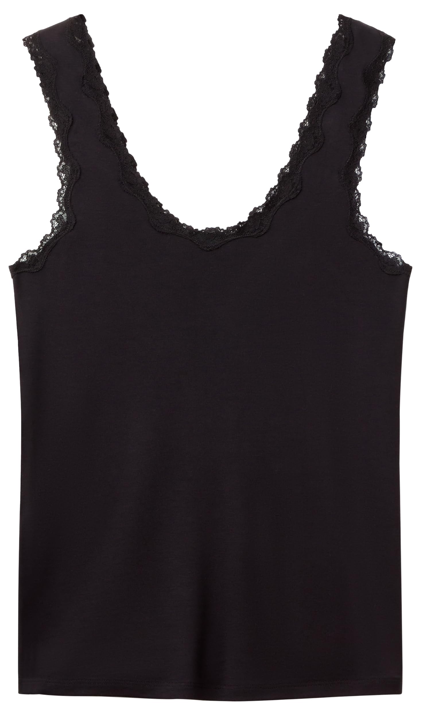 Benetton Intimo e Pigiami 3OVL1H009 Canottiera Nero XS pizzo