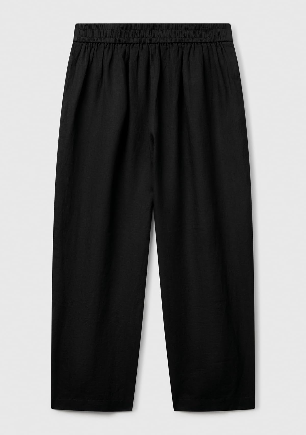 Benetton 4aghdf08l pantalone donna S lino nero