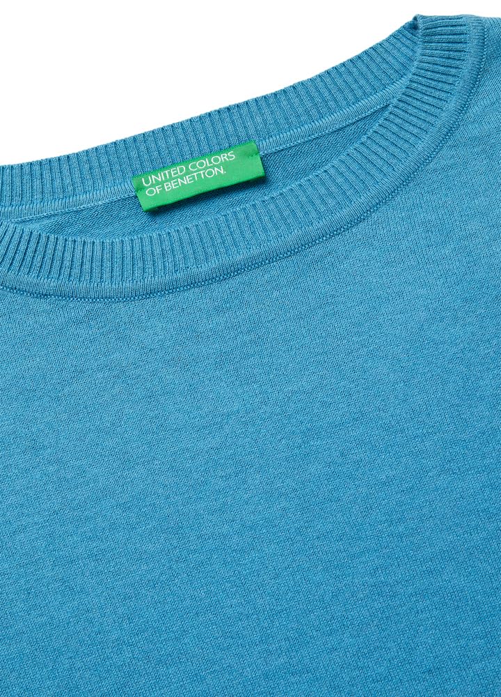 Benetton Maglieria Maglione Donna girocollo boxy costa