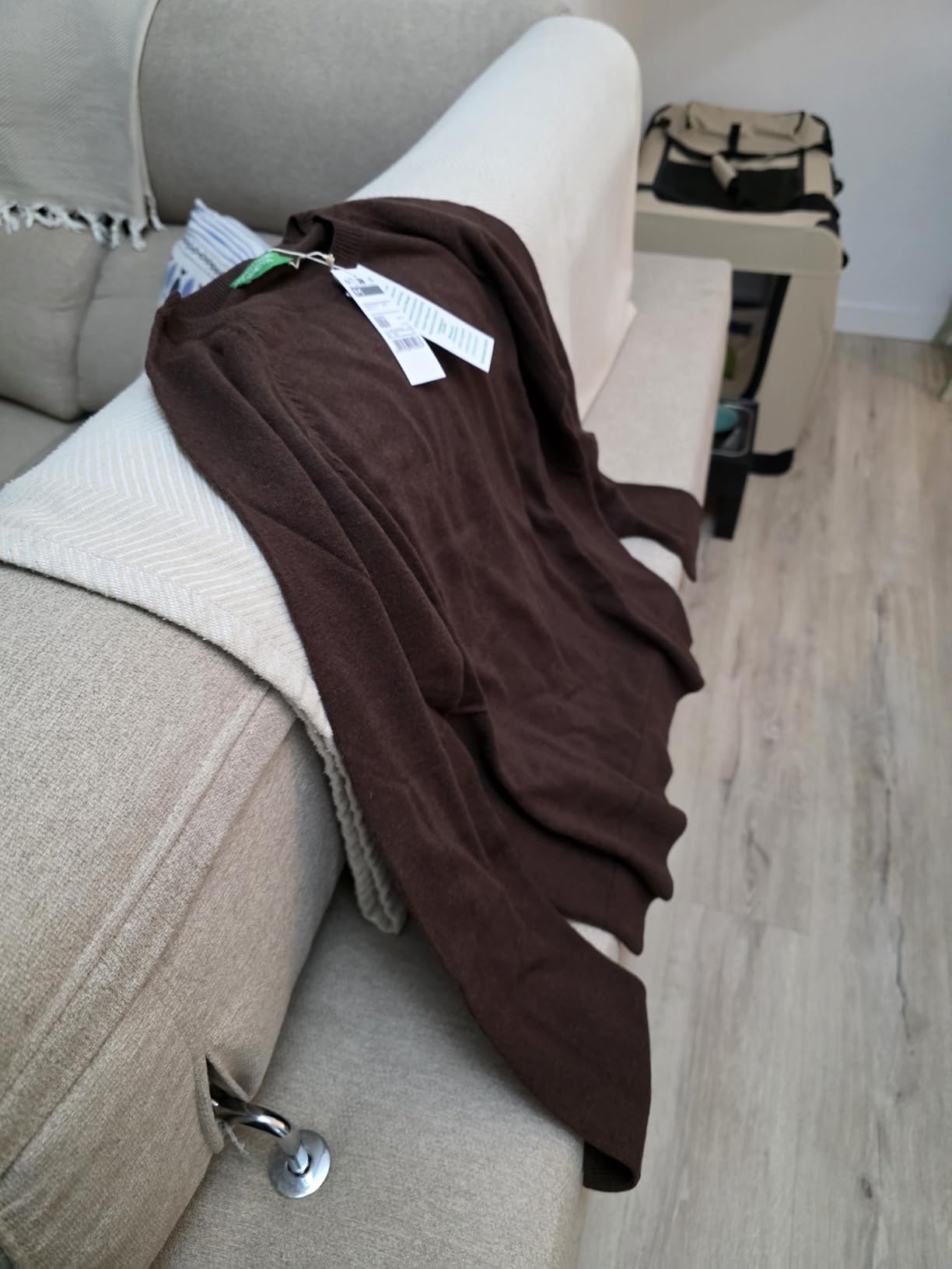 Benetton Maglieria Maglia Donna Marrone Lana Girocollo