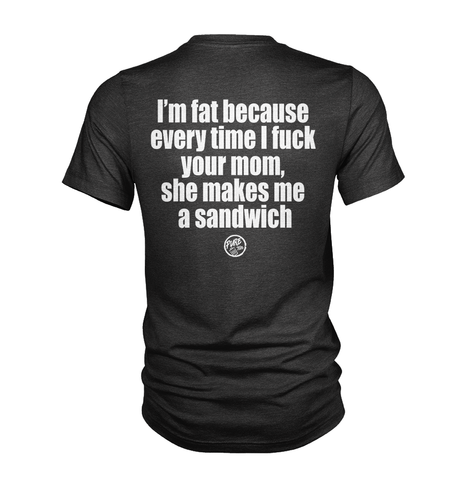Pure Trash Mens T-Shirts I'm Fat maglietta effetto vintage