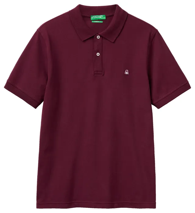 Benetton polo uomo rosso cotone logo manica corta taglia M