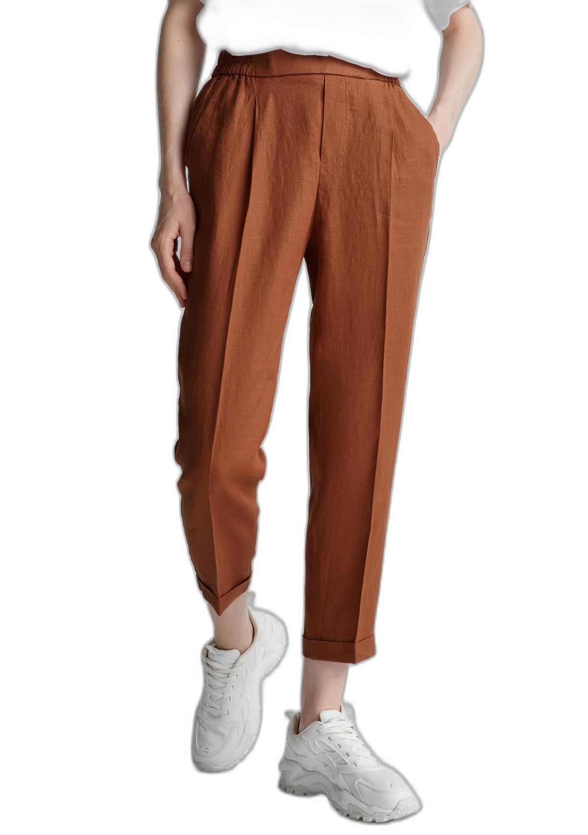 Benetton Pantaloni Regular Donna Blu Notte 016
