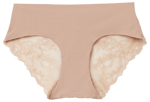 Benetton Slip 3LEG1S02M Microfibra Pizzo Marrone Donna