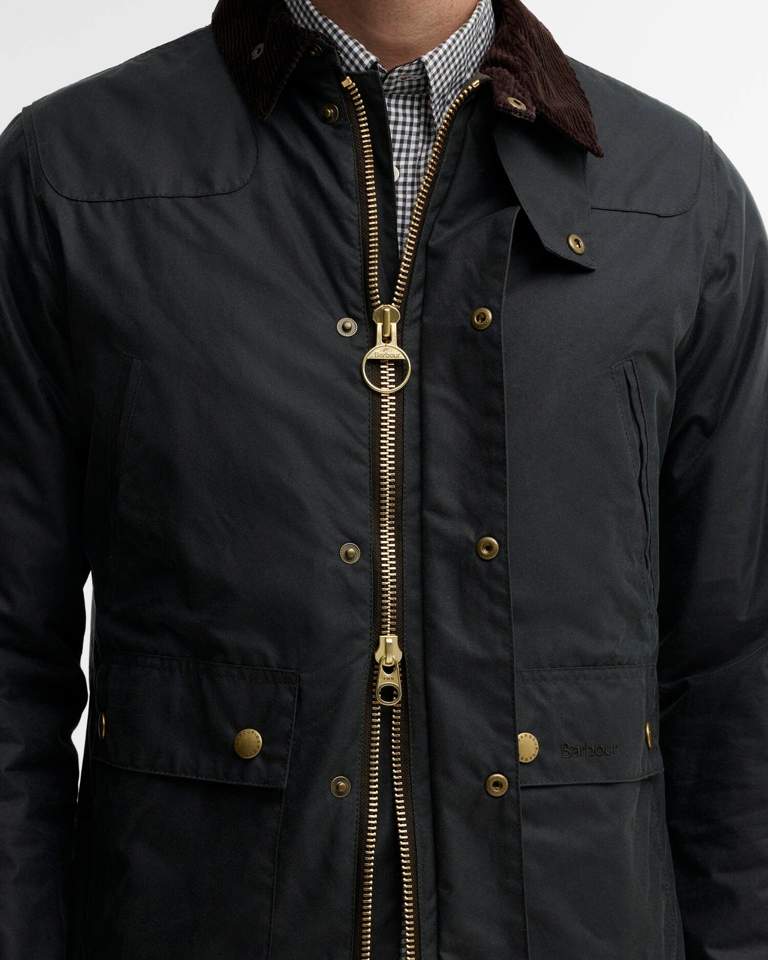 Barbour Reelin Wax MWX1106 Giacca Sage Cotone Cerato
