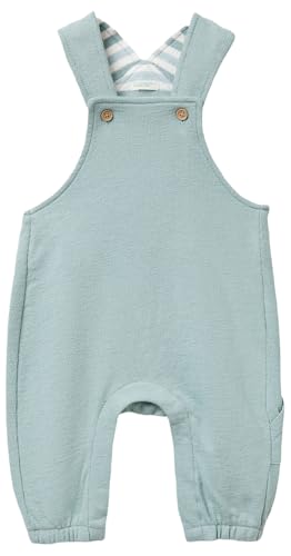 Benetton Bimbo Salopette Felpa Verde Bretelle Cotone Stretch