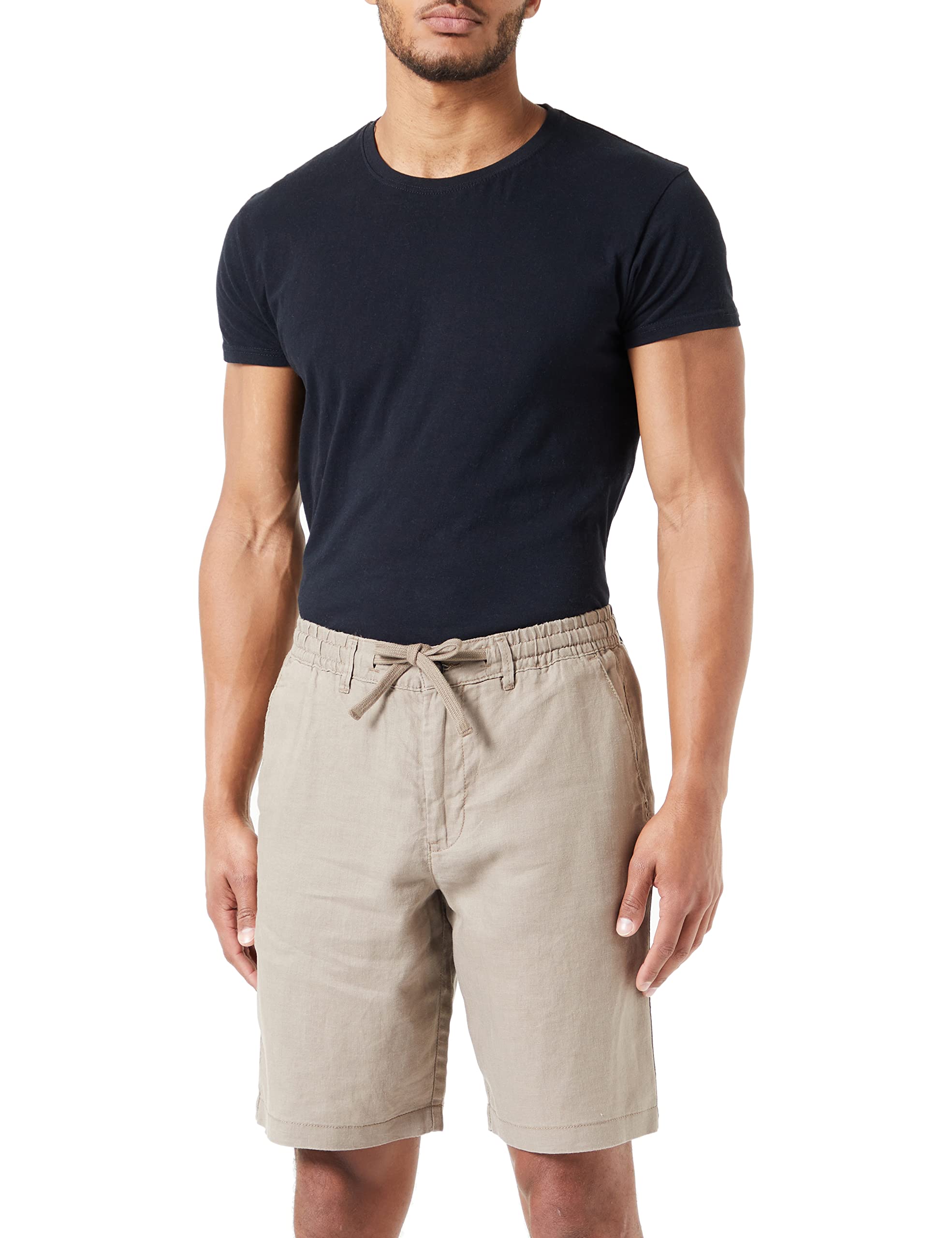 Benetton bermuda uomo lino elastico uso quotidiano