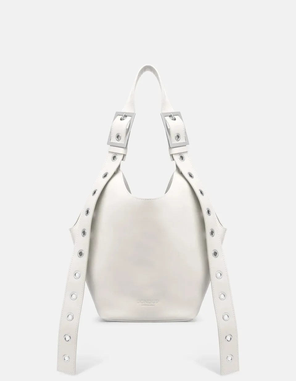 Dondup Small Hobo borsa pelle donna alabastro