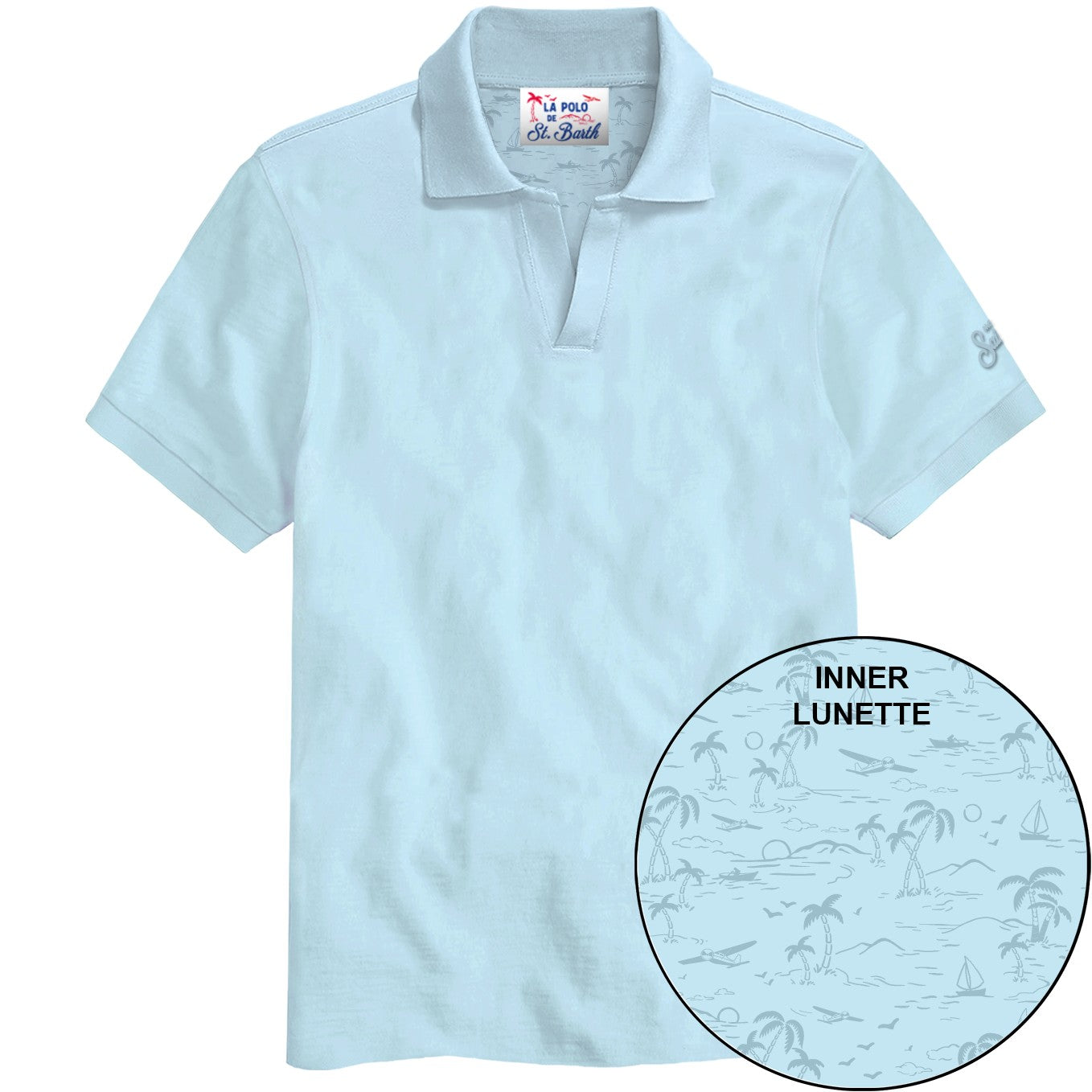 MC2 Saint Barth Charles 00132L Polo Uomo Light Blue Cotone