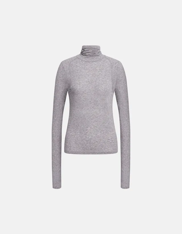Dondup DS089 JS0326D maglia dolcevita grigio modal lana