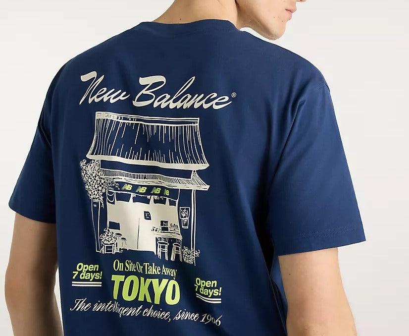 New Balance MT62D8C Tokyo t-shirt uomo navy grafica