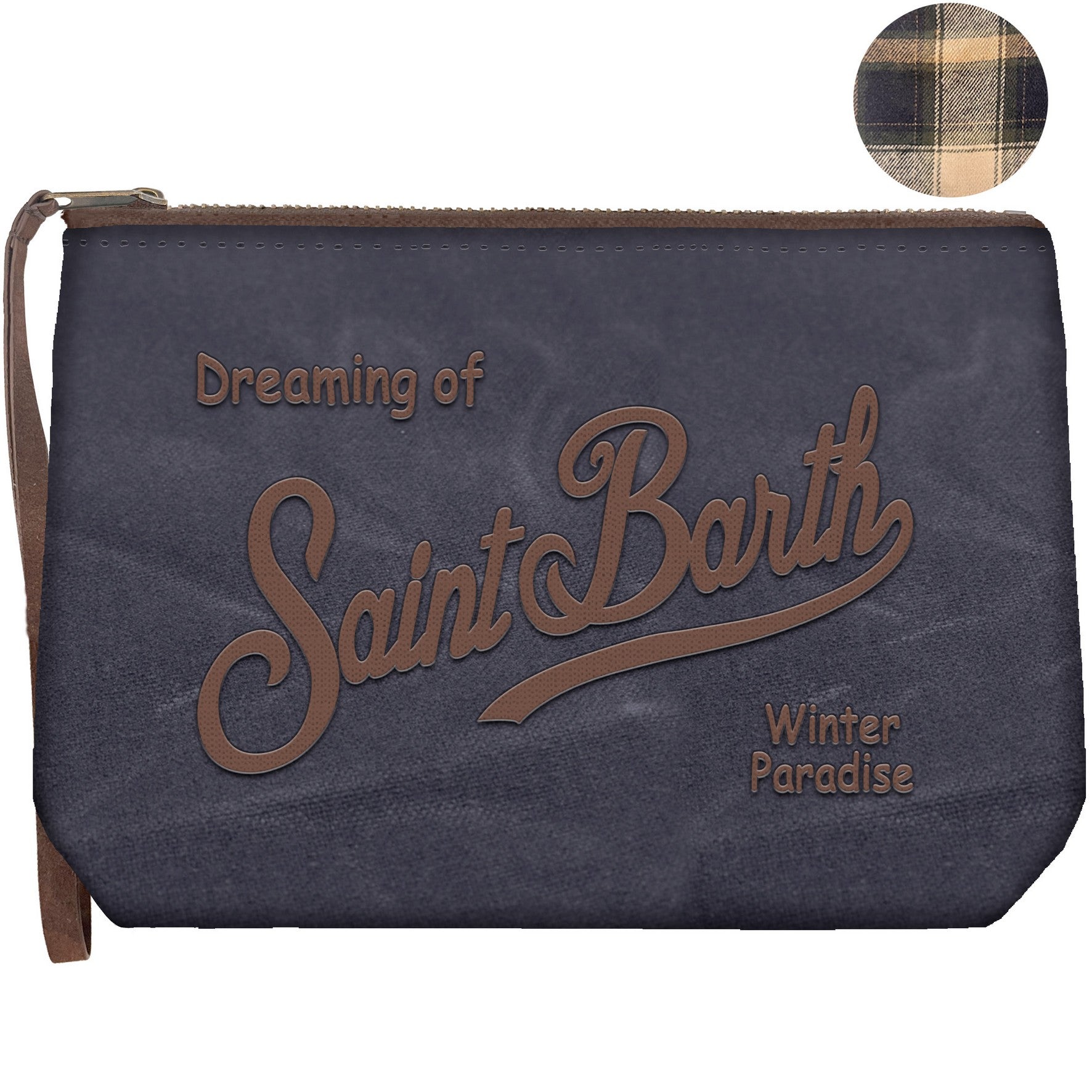 MC2 Saint Barth Aline Wax 00165M pochette nylon navy/marrone