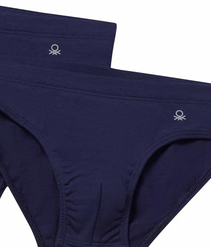 Benetton Intimo Set 2 Slip elastico logo cotone