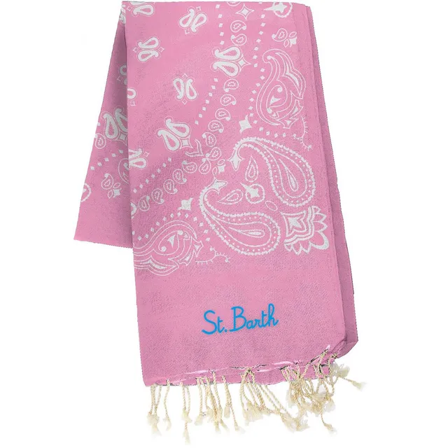 MC2 Saint Barth Foutas J N 02704L telo mare bandana rosa