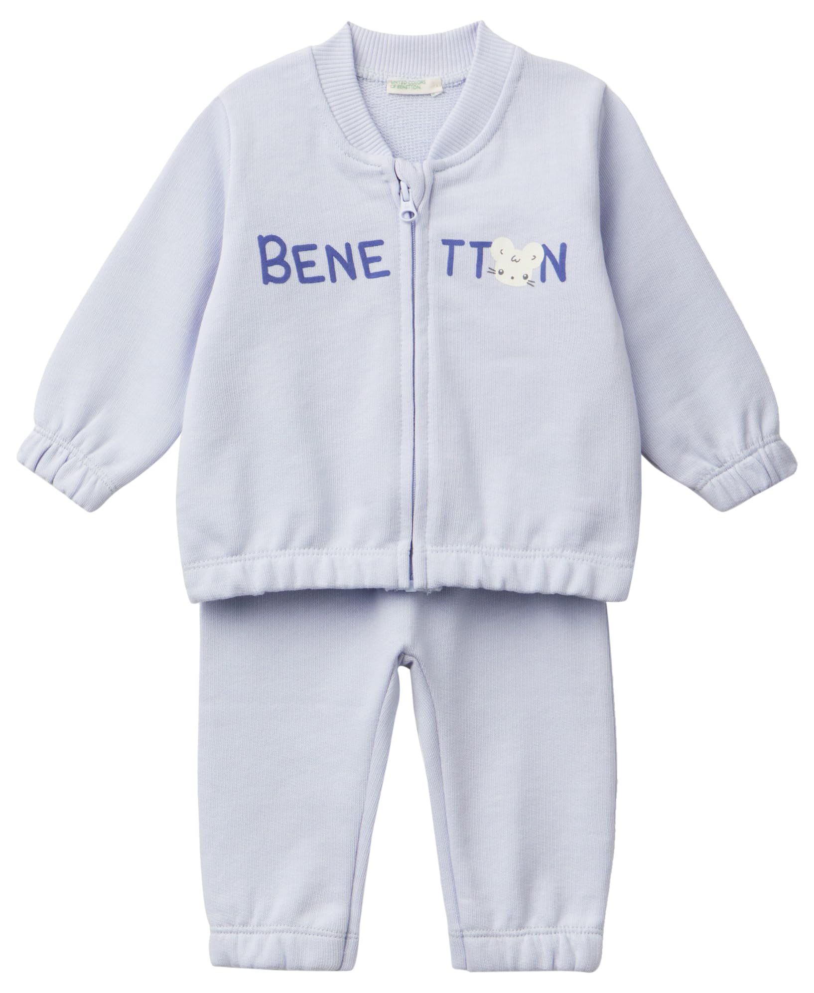 Benetton Pantaloni Baby Unisex Cotone Blu Taglia 50-74
