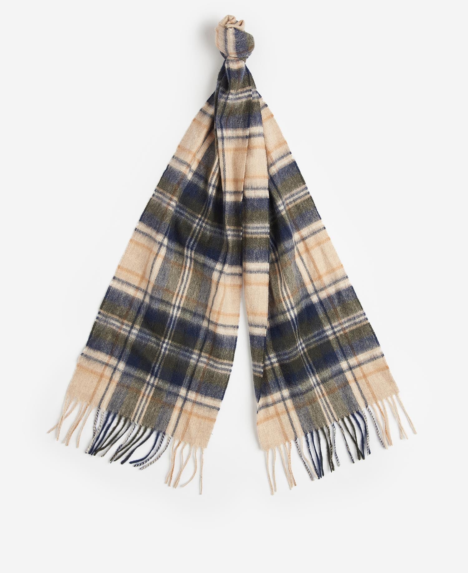 Barbour New Check USC0137 Sciarpa Uomo Sand Beige Plaid