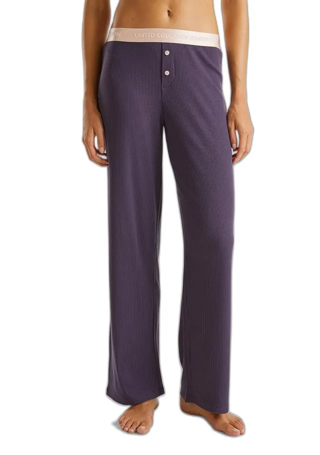 Benetton Pantalone Pigiama Donna L a Costine