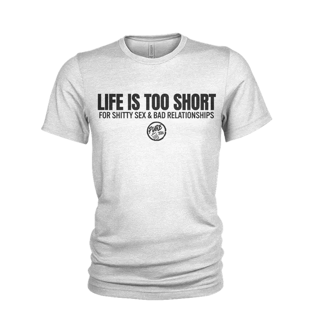 Pure Trash Life is Too Short T-shirt uomo cotone regular