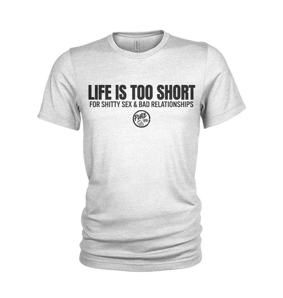 Pure Trash Life is Too Short T-shirt uomo cotone regular