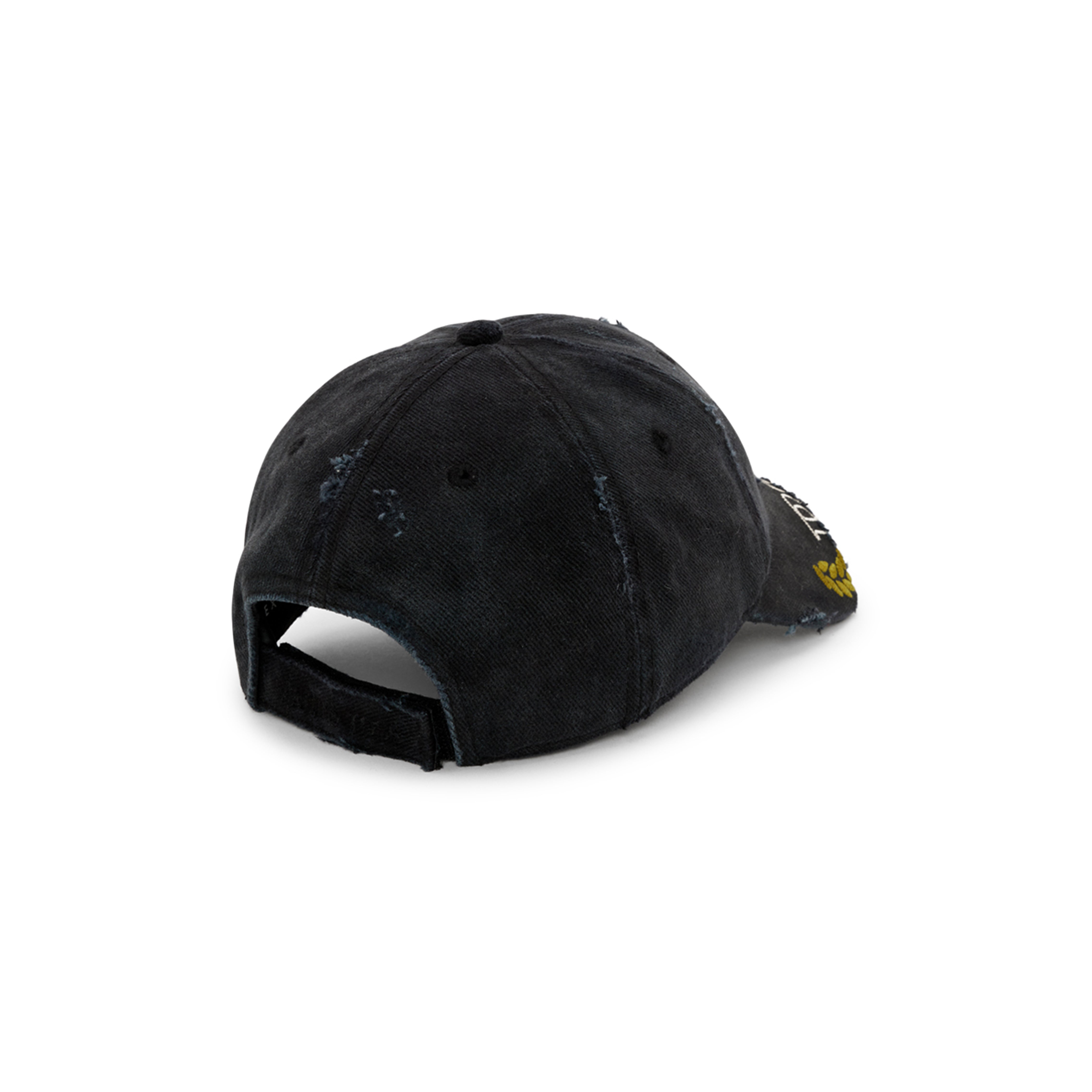 Martine Rose Cut Peak Cap cappello Washed Black cotone