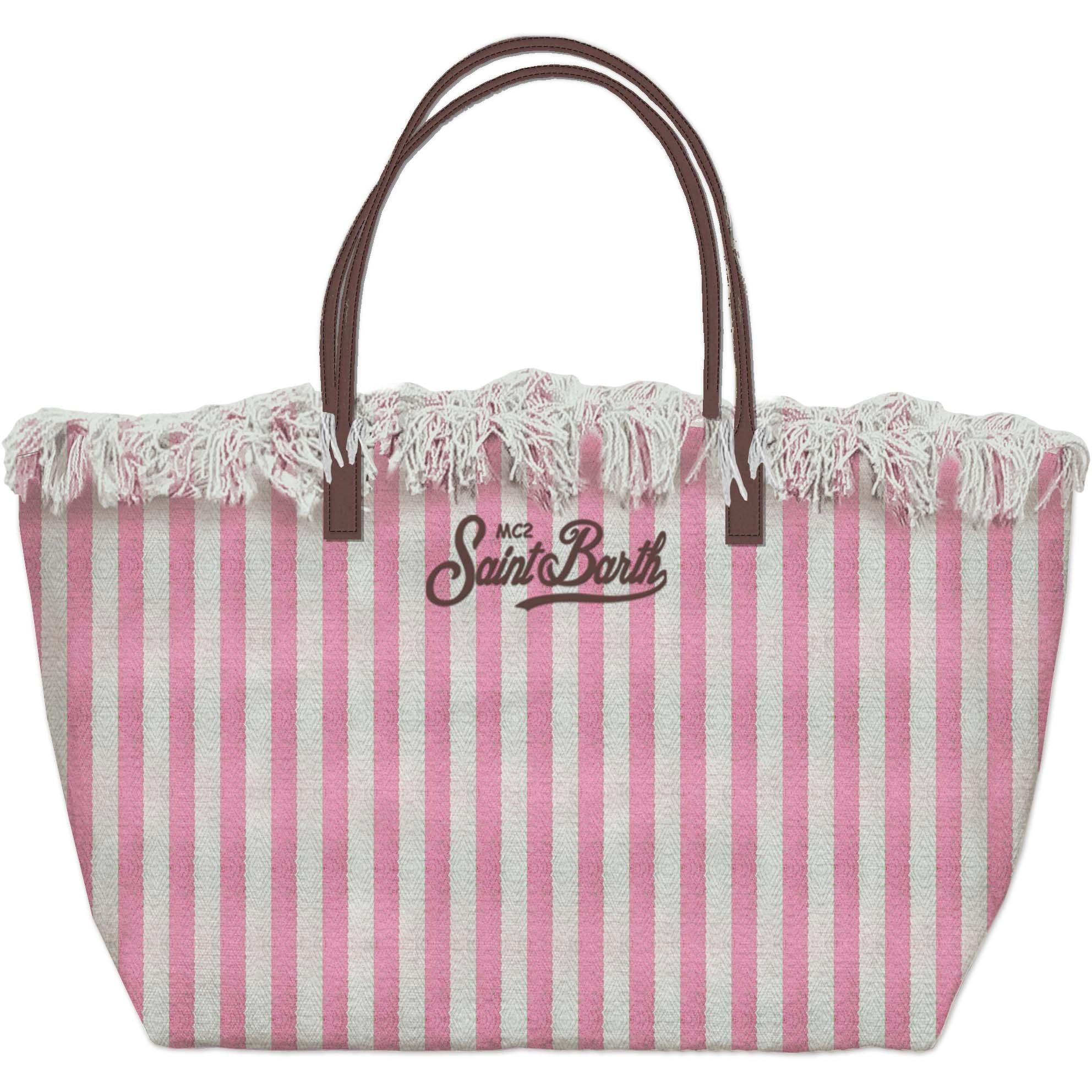 MC2 Saint Barth City Bag Fringe Borsa Rosa Stripes