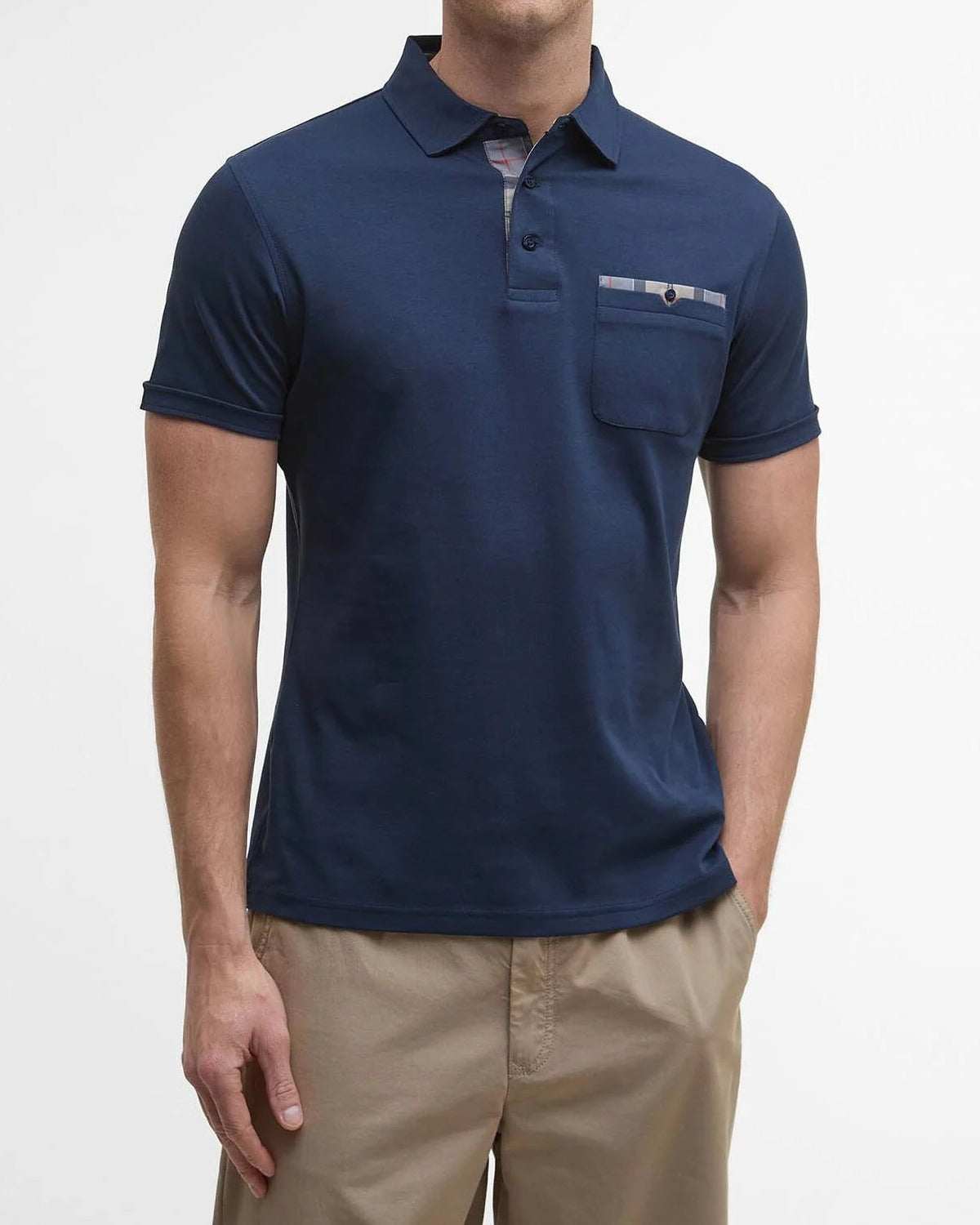 Barbour MML1496 Polo Uomo Navy Cotone Tartan