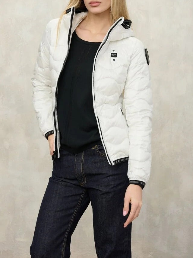 Blauer Camelia 26SBLDC03169 giubbino donna bianco piuma