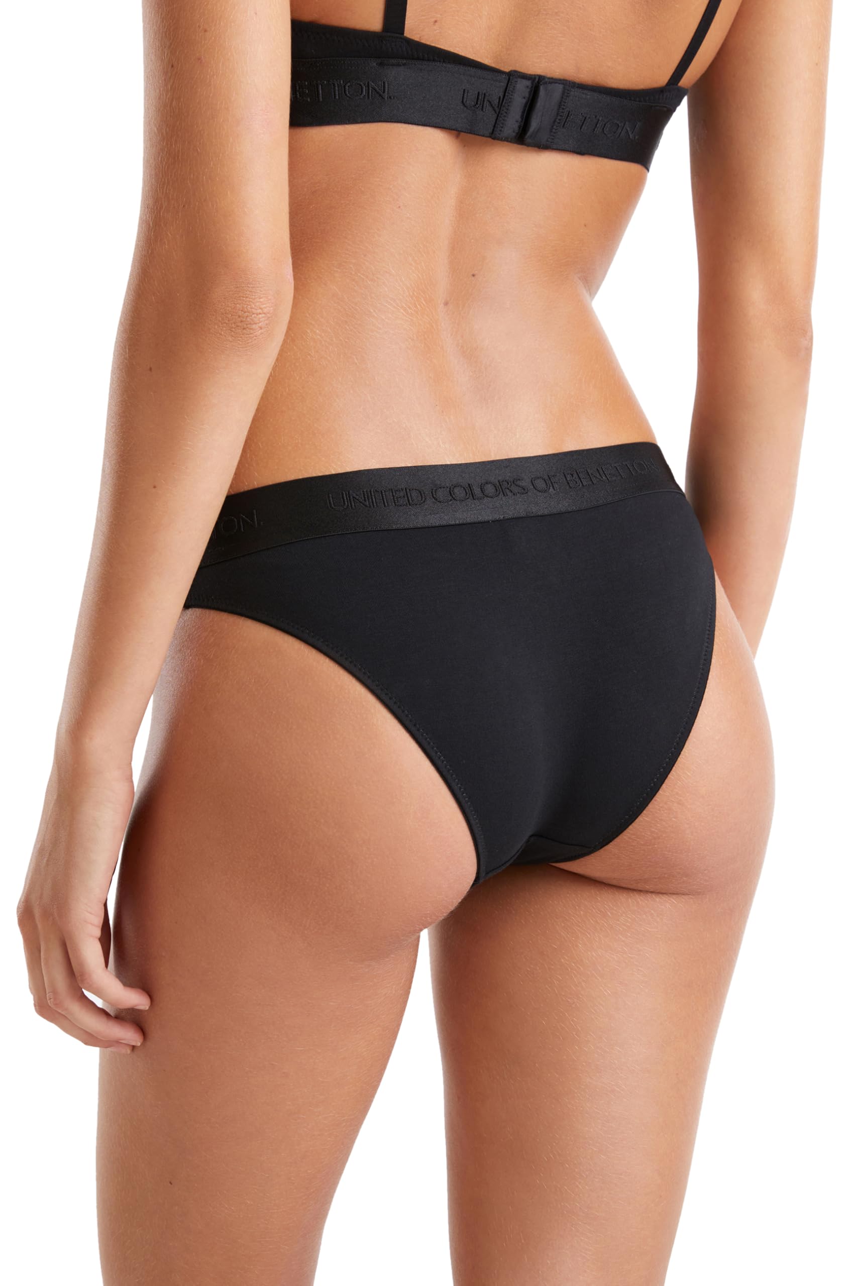 Benetton Slip Cotone Organico Elastico Logato