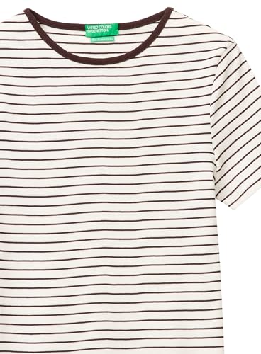 Benetton 339pd10bx T-shirt Donna panna slim fit