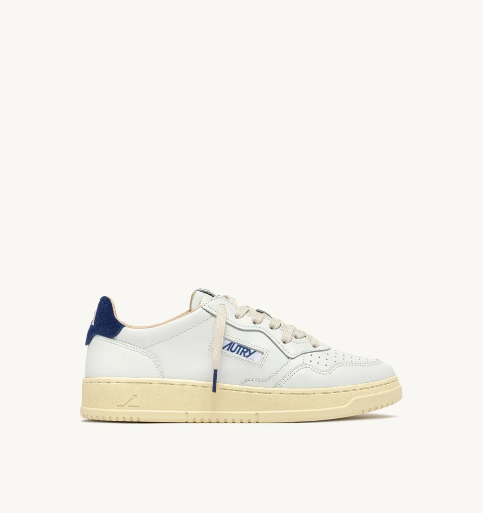 Autry Medalist Low AULM Sneaker Uomo White Blue Depth