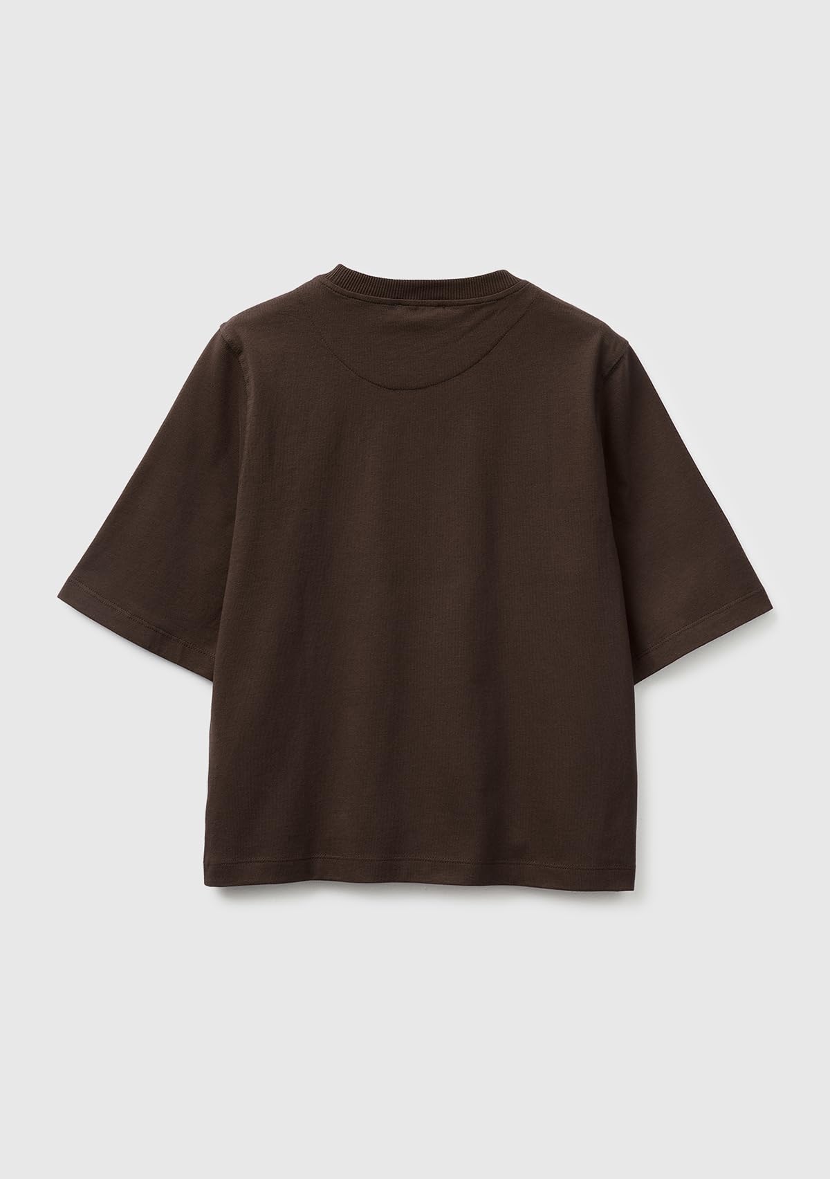 Benetton T-Shirt Jersone Boxy Manica al Gomito